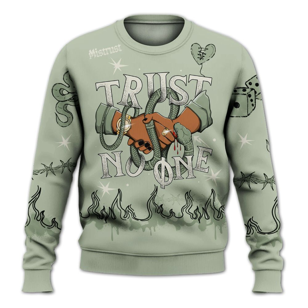 Sweatshirt To Match Seafoam Sail 4s - Trust No One Snake-Bite Doodle Crayon All Over Print