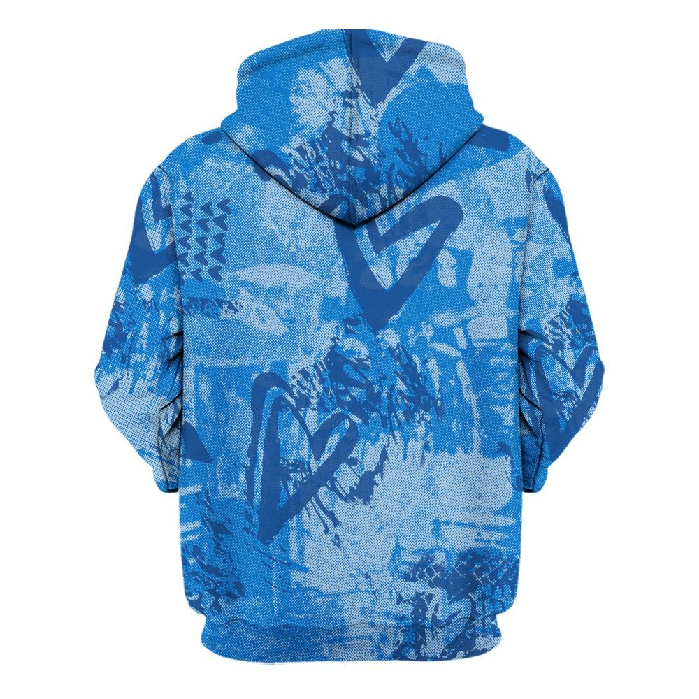 Hoodie To Match Blueberry 12s - Skull Love All Over Print