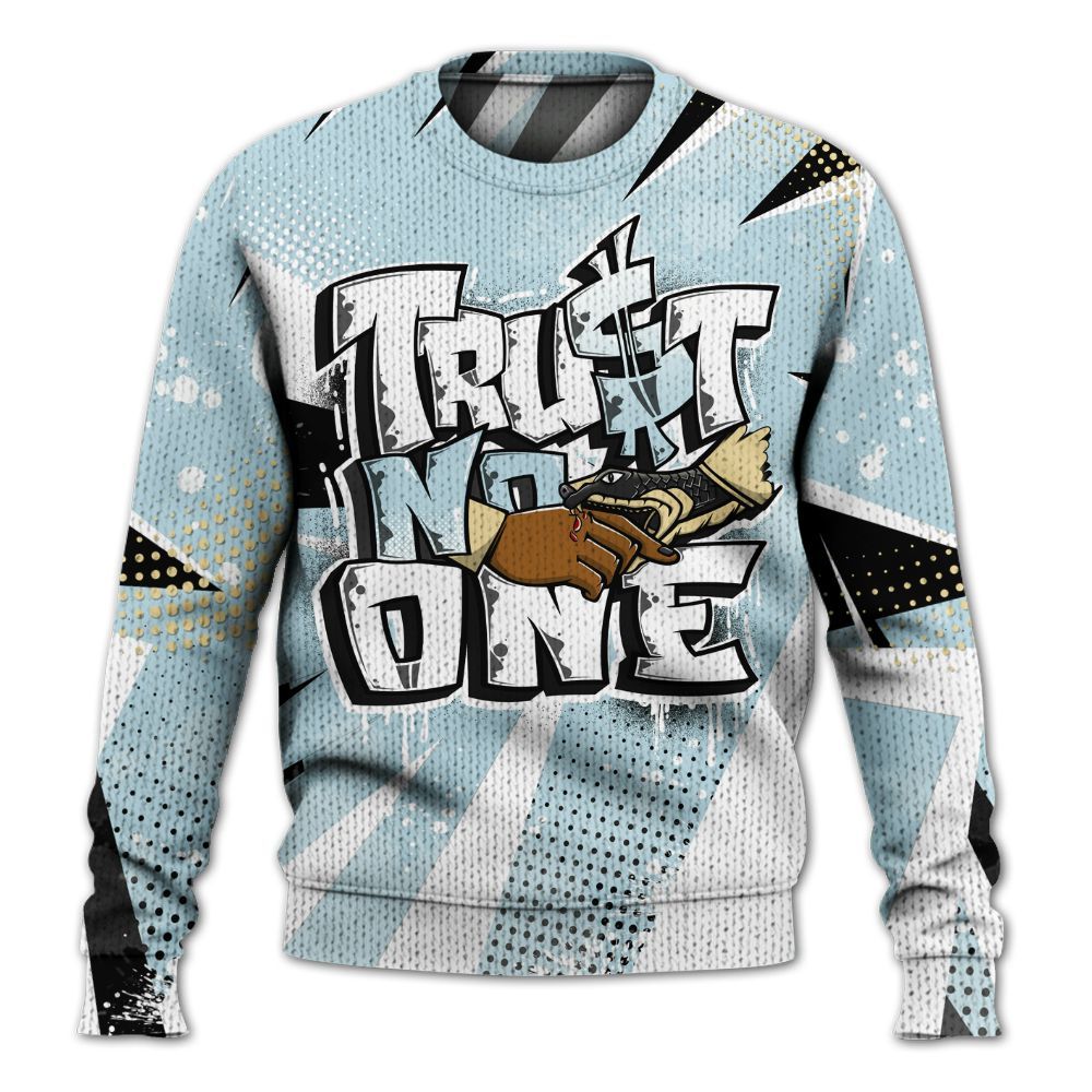 Knitted Sweater To Match Low Year Of The Snake 11s - Poly Trust No One Dripping