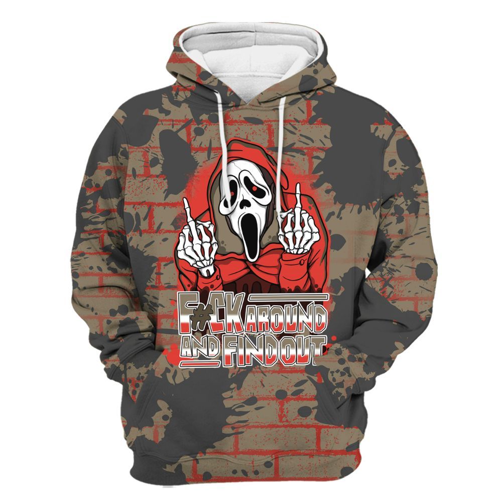 Hoodie To Match Olive 9s - F#CK And Find Out Graphic Halloween All Over Print