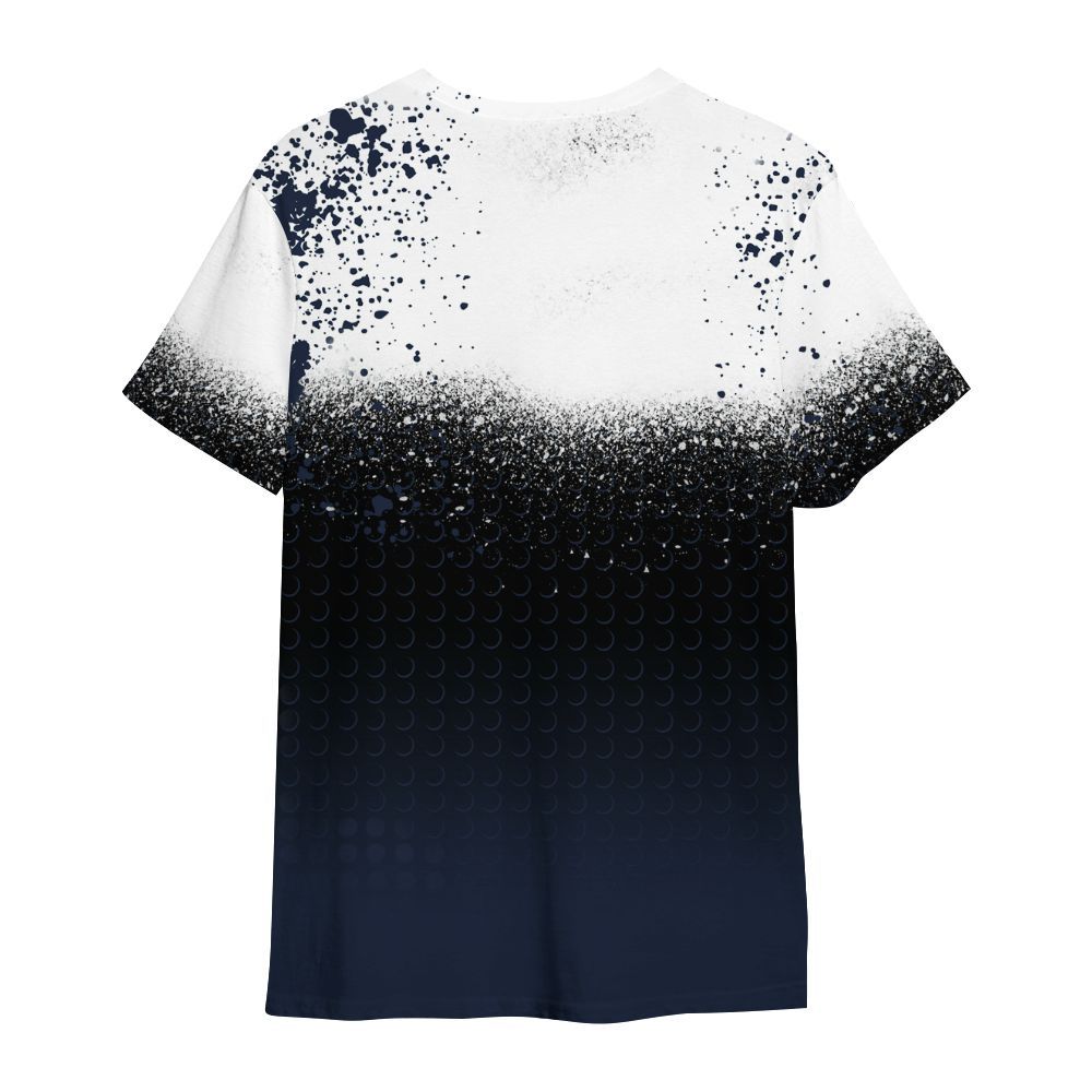 Shirt To Match Dunk Low White Midnight Navy - Halftone Time Is Money All Over Print