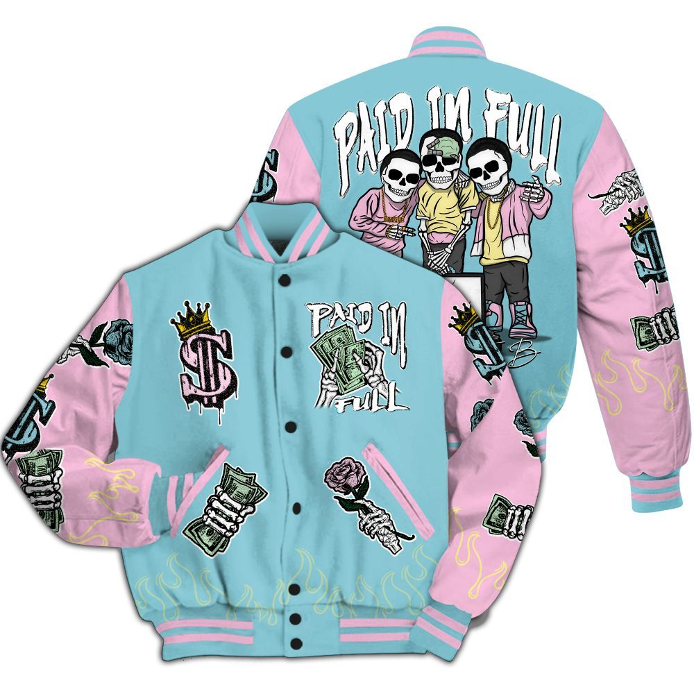 Varsity Jacket To Match SB Dunk Low Visty - Fire Everybody Paid In All Over Print