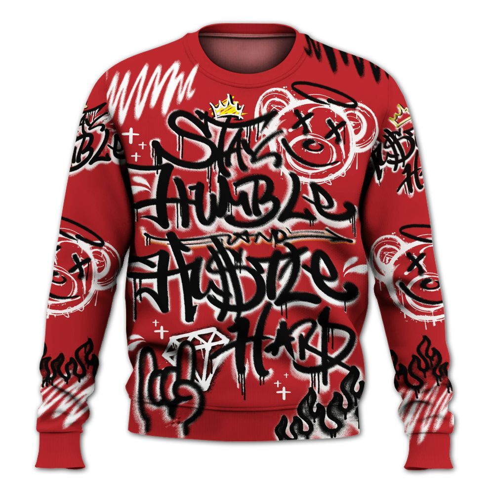 Sweatshirt To Match Retro Cherry 12s - Humble Drip Streetwear Graffity All Over Print