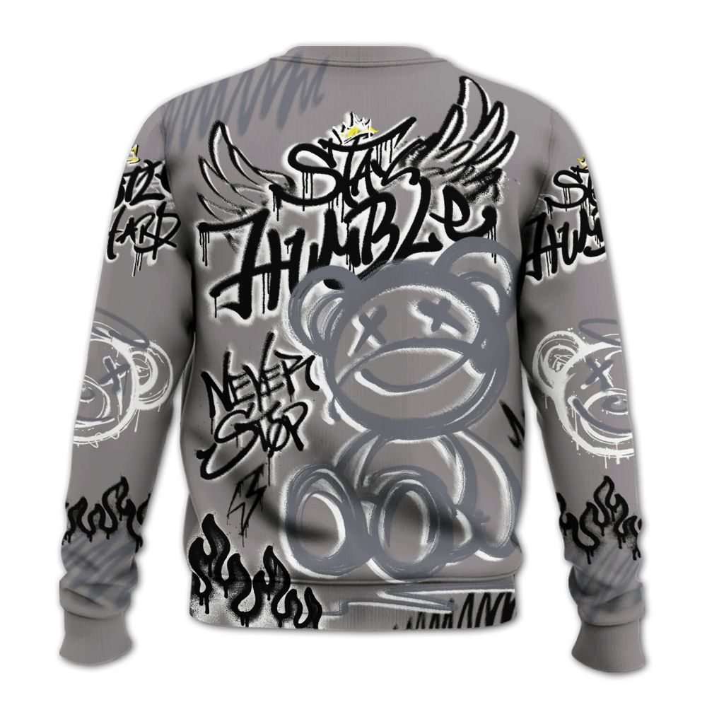Sweatshirt To Match Cool Grey 11s - Humble Drip Streetwear Graffity All Over Print