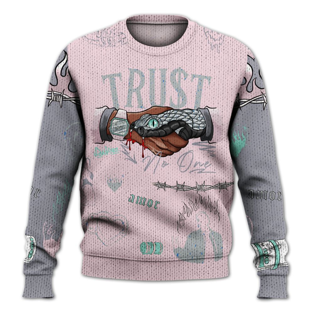 Knitted Sweater To Match Retro Easter 5s - Snake Trust No One