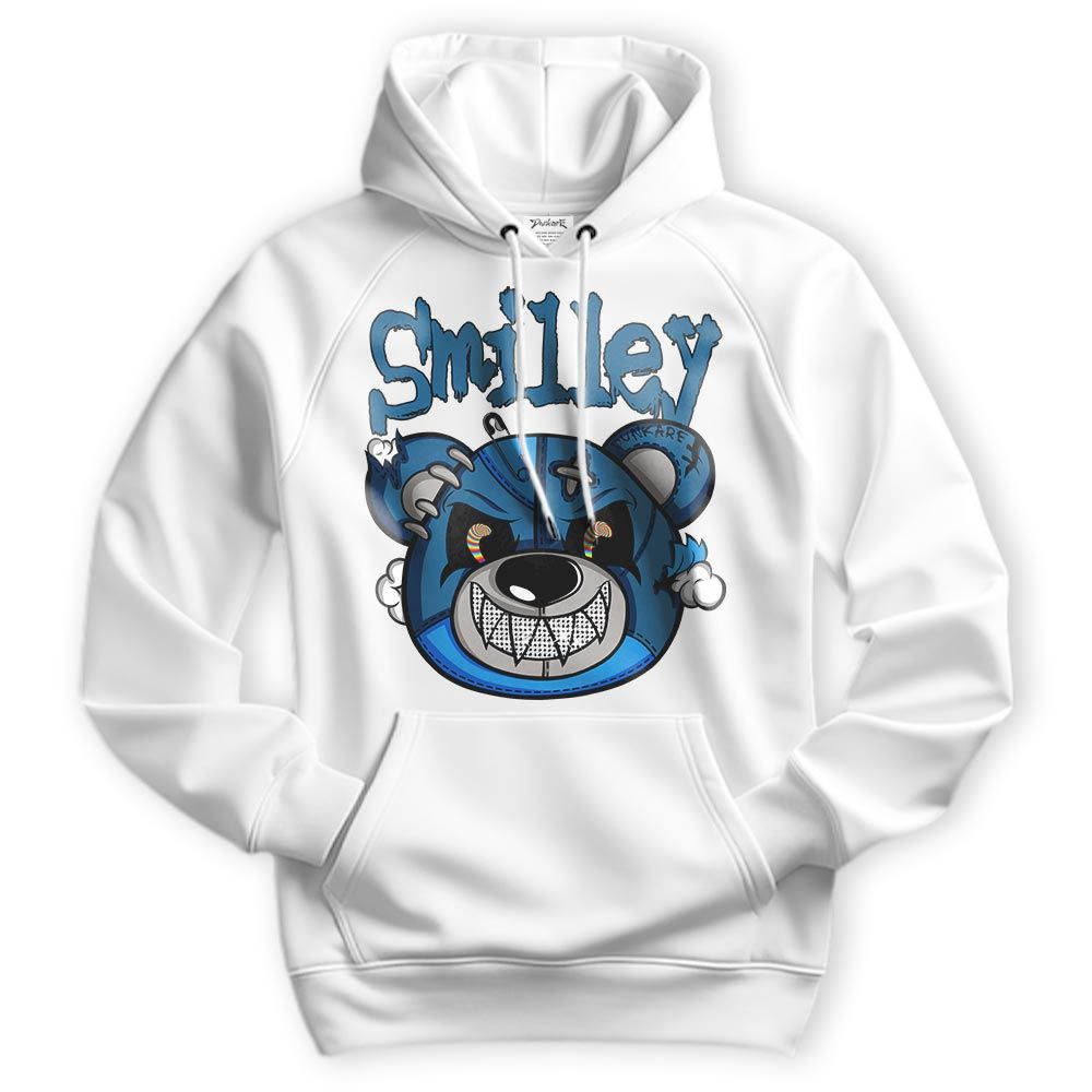 Sweatshirt To Match Hoodie Smilley Bear, Military Blue 4s Hoodie To Match Sneaker 2404 NCMD