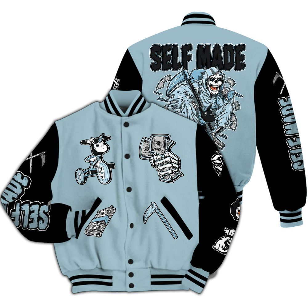 Varsity Jacket To Match Chambray 7s - Self Make Skeleton All Over Print