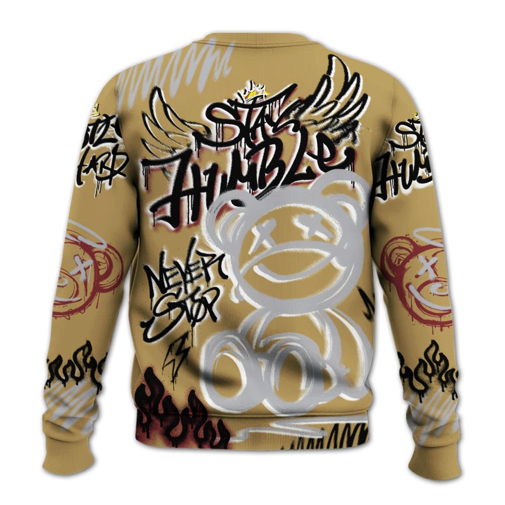 Sweatshirt To Match Kobe 4 Gold Medal - Humble Drip Streetwear Graffity All Over Print