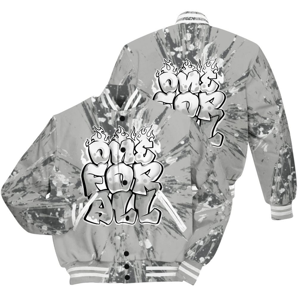 Varsity Jacket To Match Retro Wet Cement 4s Shirt - Ones For All Graphic Luxury All Over Print