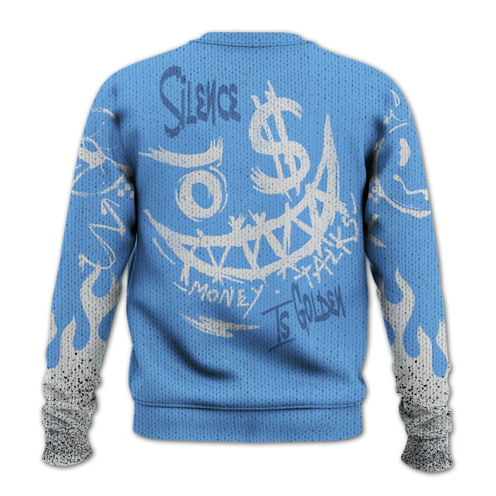 Knitted Sweater To Match University Blue 6s - Mouth Burning Street Style