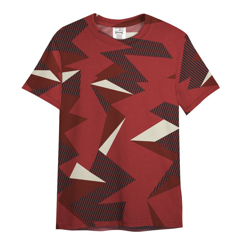 Shirt To Match High 85 Bred 1s - Geometric Camouflage Pattern All Over Print