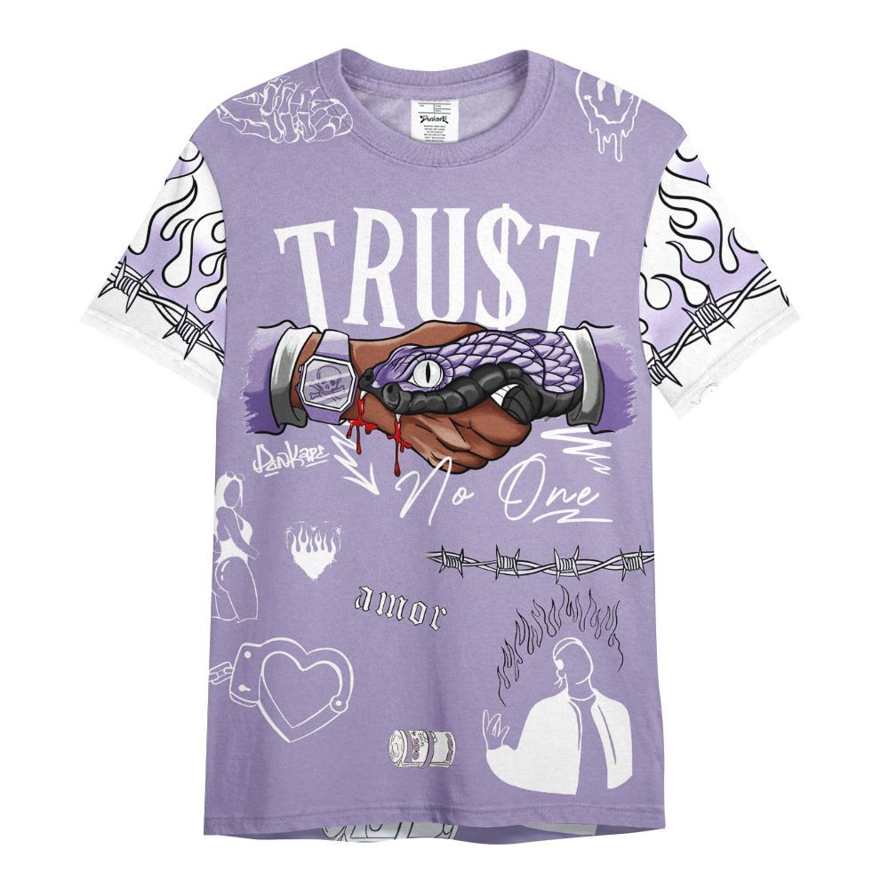 Shirt To Match Low Pure Violet 11s - Snake Trust No One All Over Print