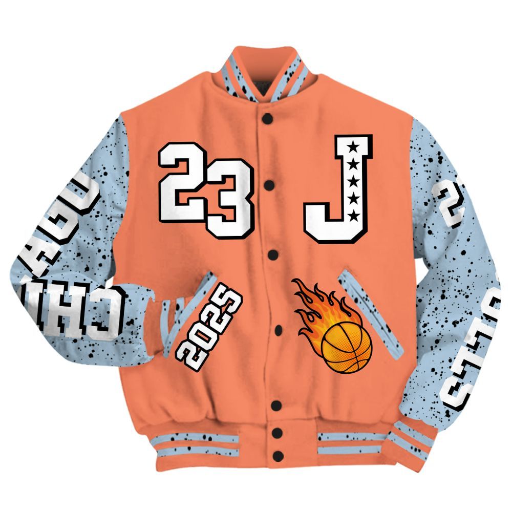 Varsity Jacket To Match DJ Khaled Crimson Bliss 5s - Chicago 23 Basketball All Over Print