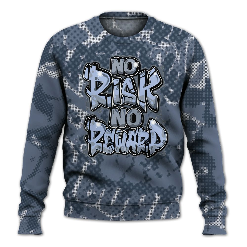 Sweatshirt To Match Low Diffused Blue 11s - No Risks No Reward Street All Over Print