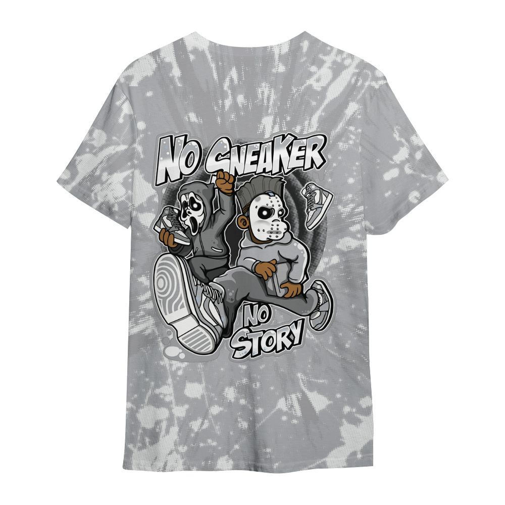 Shirt To Match Low OG Wolf Grey 1s - Sneakers Make Story Graphic Luxury All Over Print