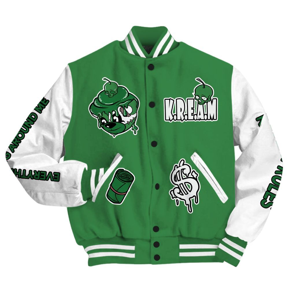 Varsity Jacket To Match Lucky Green 1s - Loot Bear All Over Print