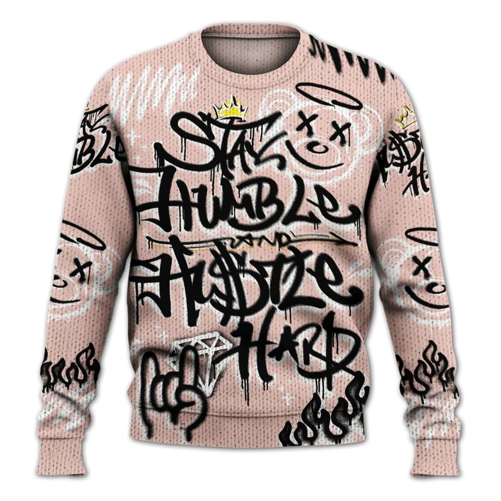 Knitted Sweater To Match Low Legend Pink 11s - Humble Drip Streetwear Graffity