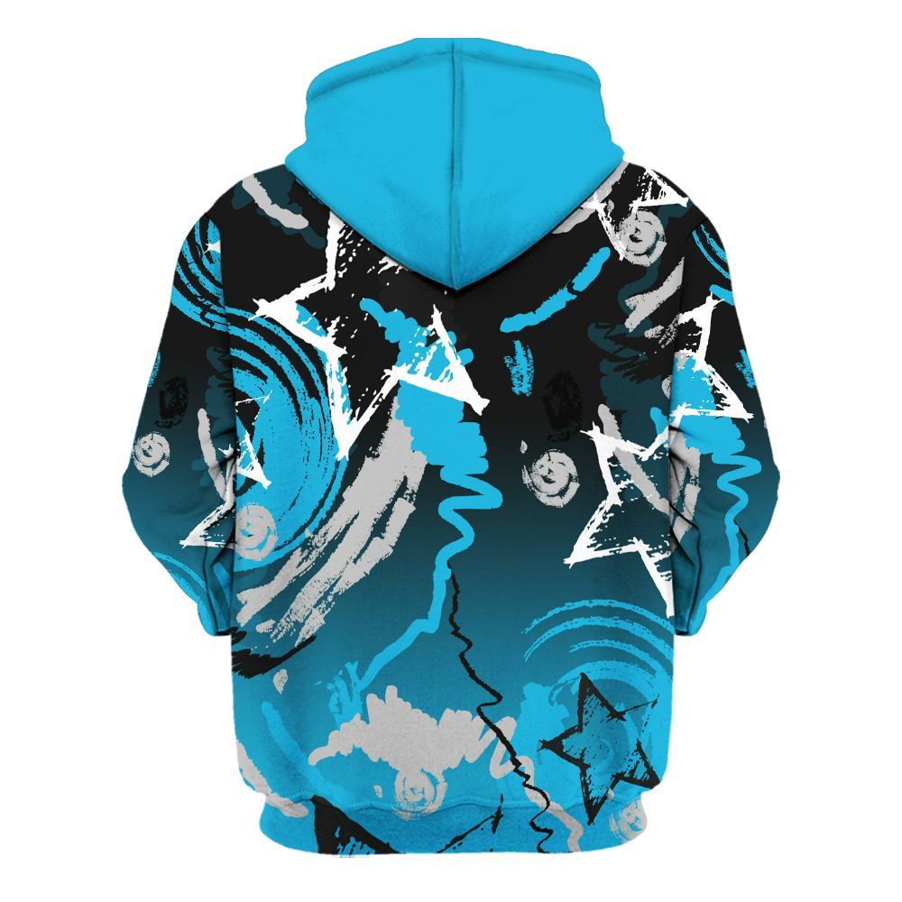Hoodie To Match Black University Blue 2026 14s - Grind Shine Later Drip All Over Print