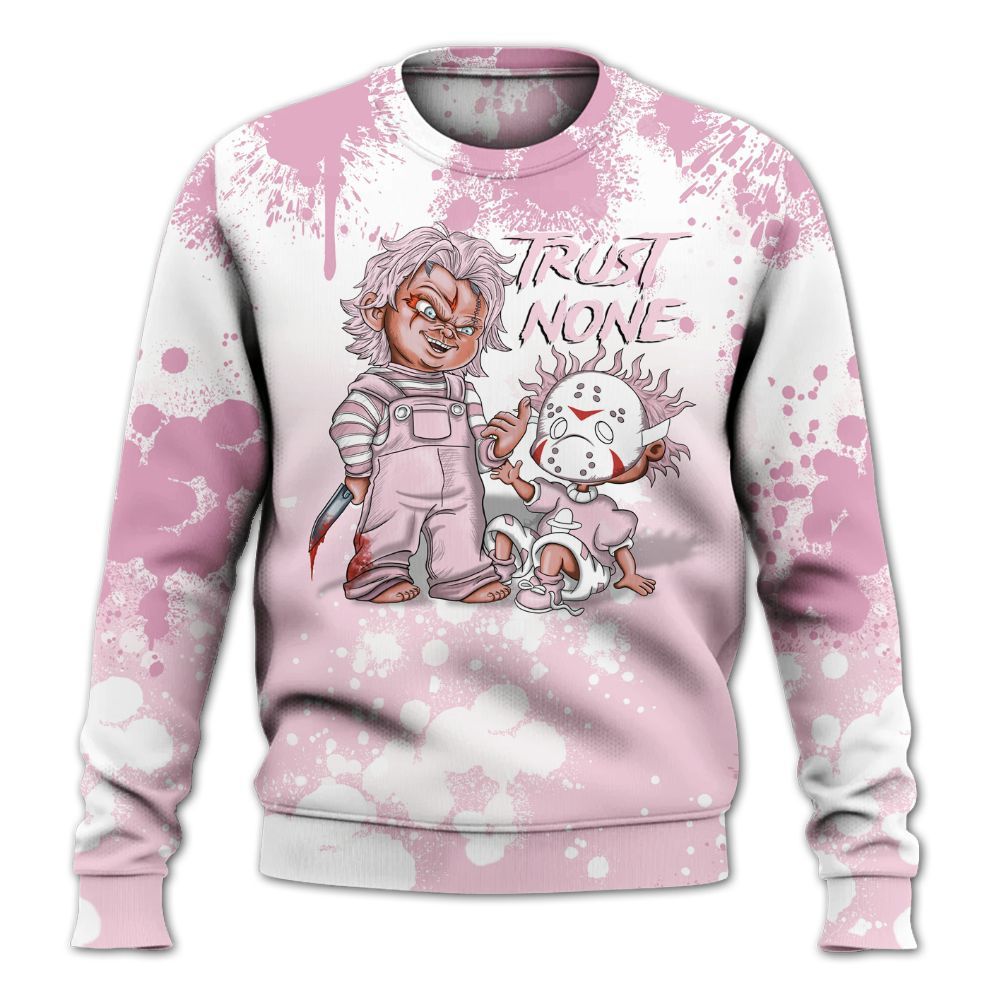Sweatshirt To Match Orchid 4s - Trust No One Scary All Over Print