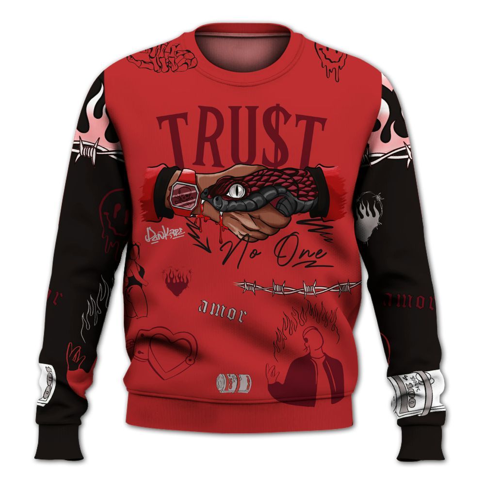 Sweatshirt To Match Kobe 9 Elite Christmas - Snake Trust No One All Over Print