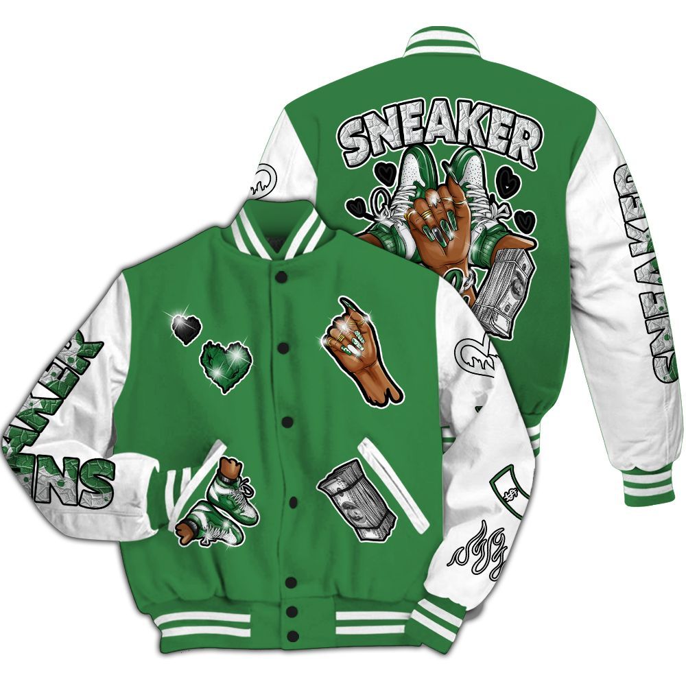 Varsity Jacket To Match Lucky Green 1s - Sneakerz Girlz All Over Print
