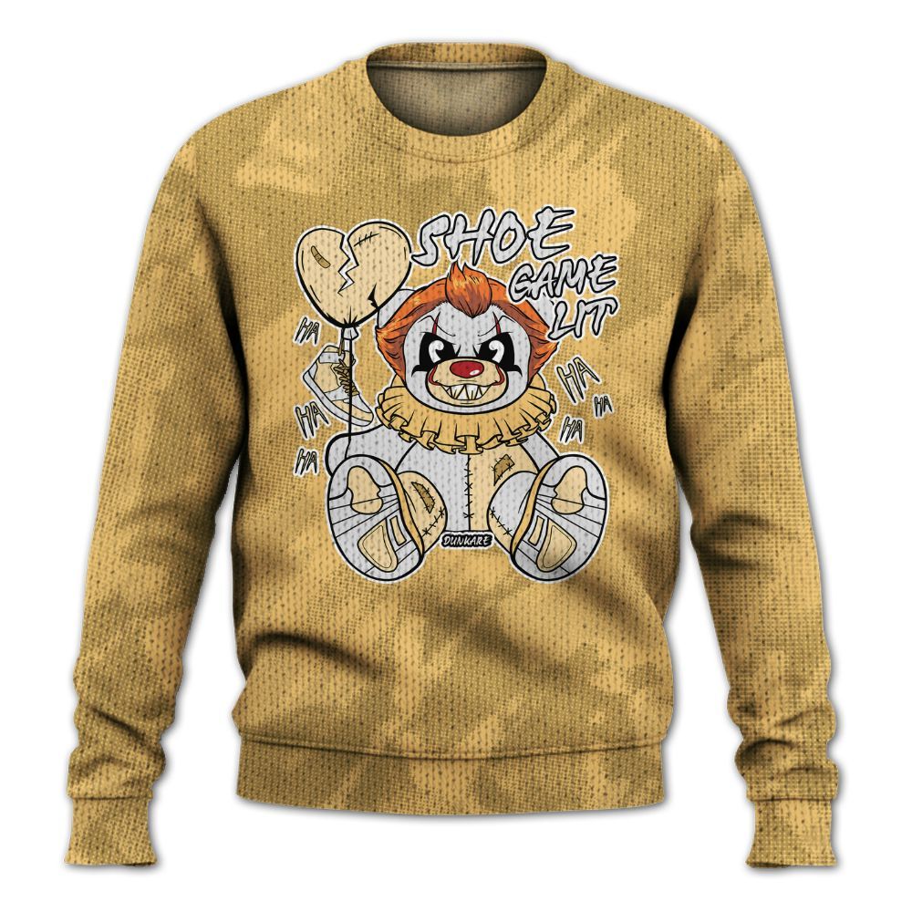 Knitted Sweater To Match Craft Paris 6s - Shoe Game Bear Abstract Halftone