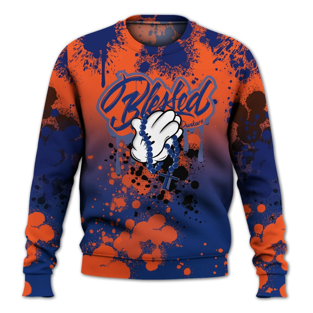 Sweatshirt To Match Suede GS League - God Blessed Ink Drip All Over Print