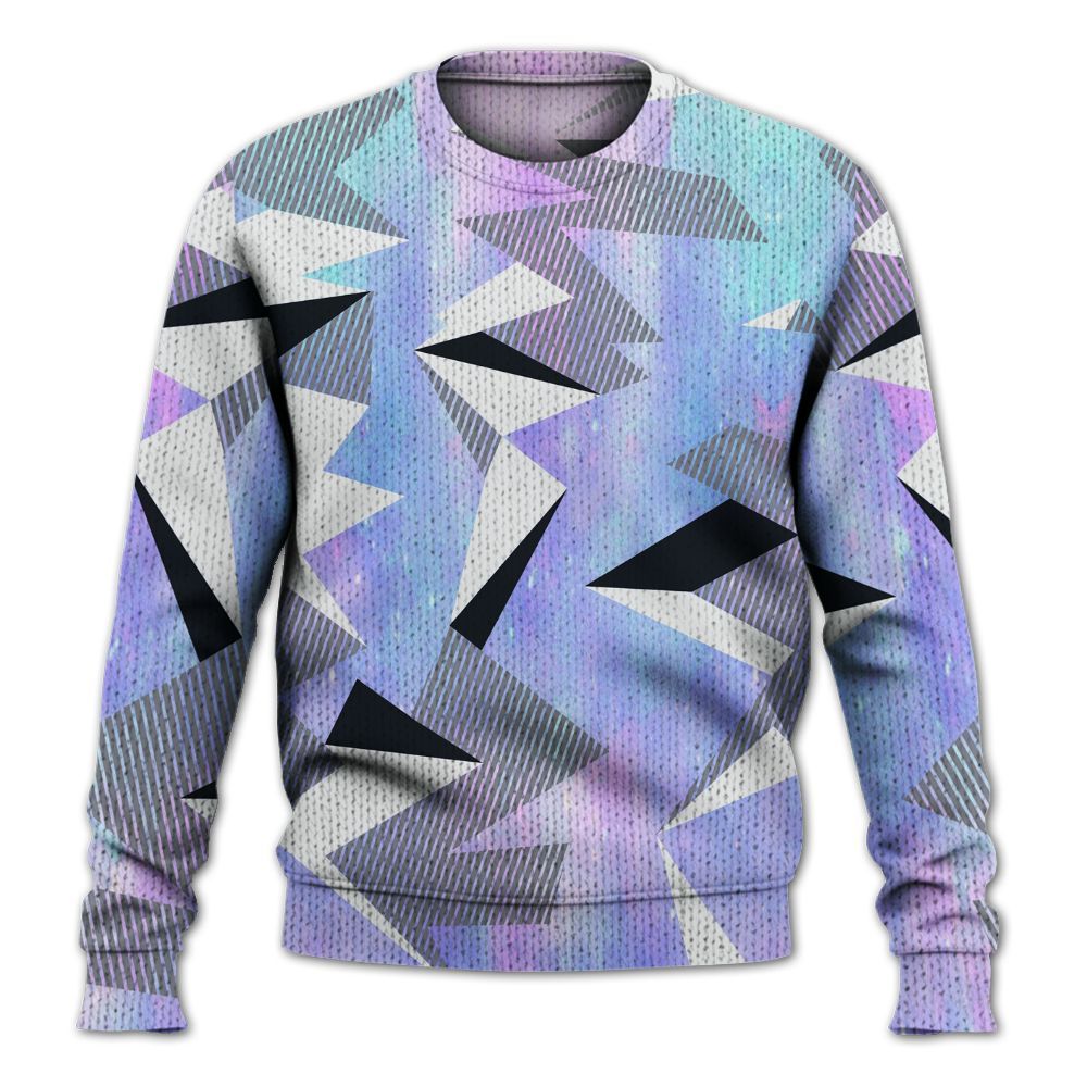 Knitted Sweater To Match Zen Master 4s - Geometric Camouflage Pattern