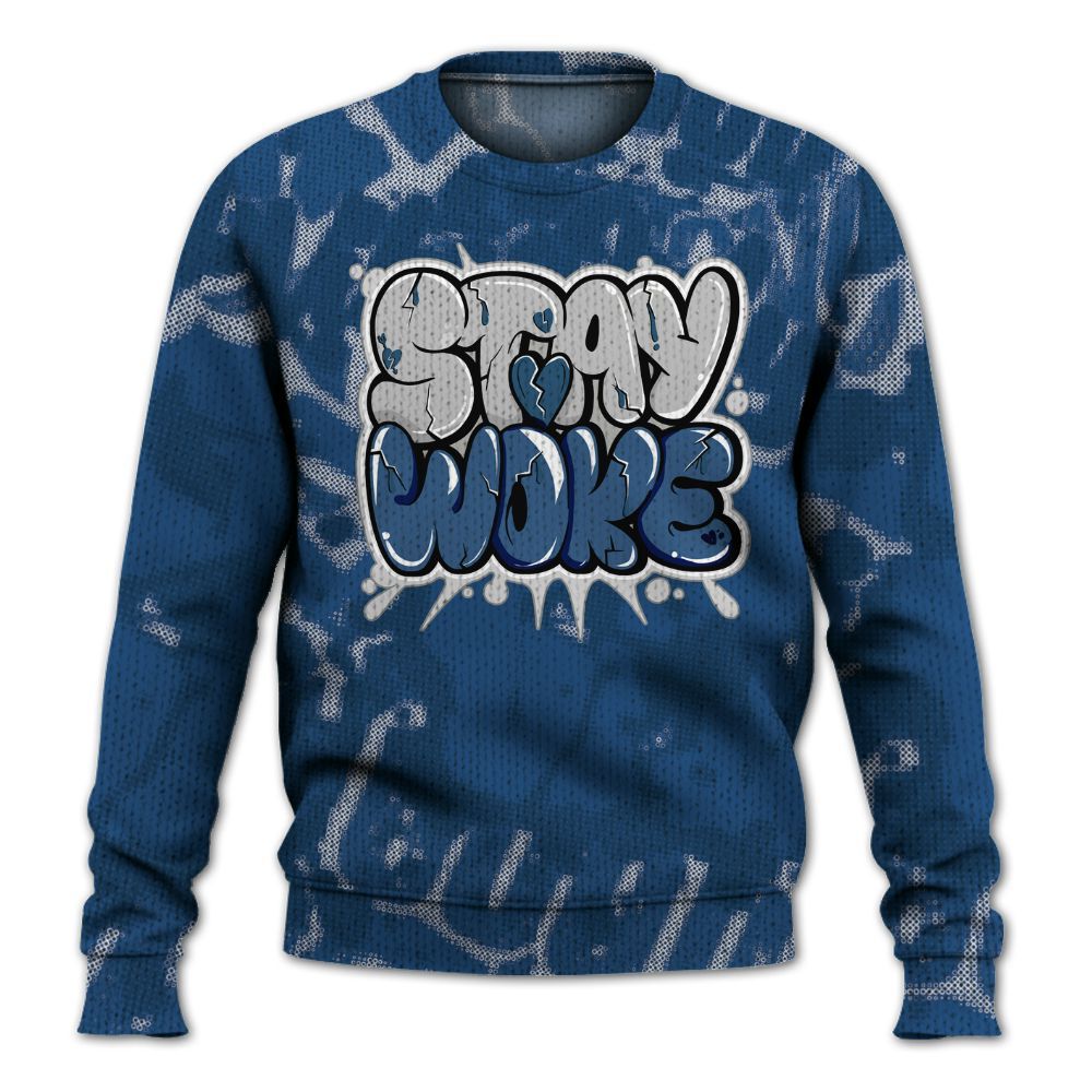 Knitted Sweater To Match High OG Midnight Navy 1s - Stay And Woken Street