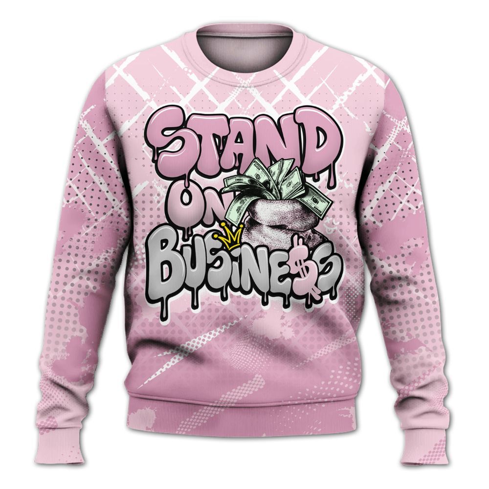 Sweatshirt To Match Orchid 4s - Halftone Stand Business Dripping All Over Print