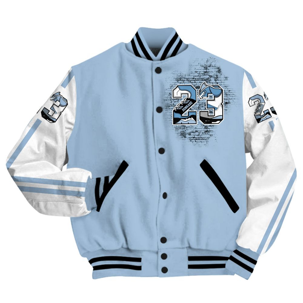 Varsity Jacket To Match High University Blue 1s - Custom Name Number 23 5s All Over Print