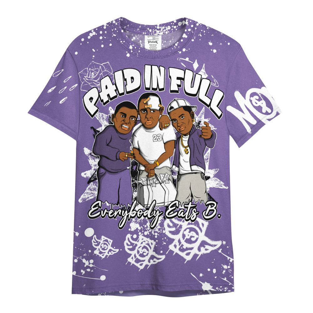 Shirt To Match Dunk Low Black Raspberry - Everybody Paid In Full Crayon All Over Print