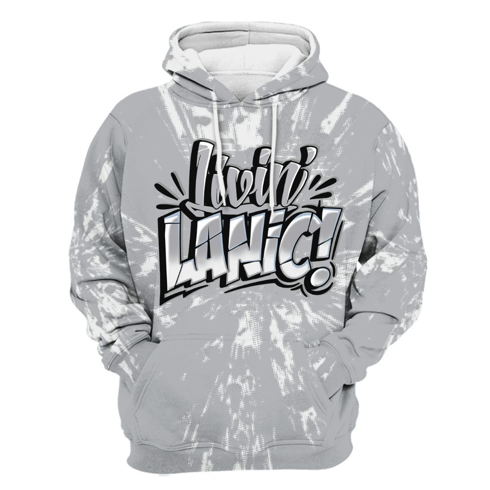 Hoodie To Match Low OG Wolf Grey 1s - Living Large Graphic Luxury All Over Print
