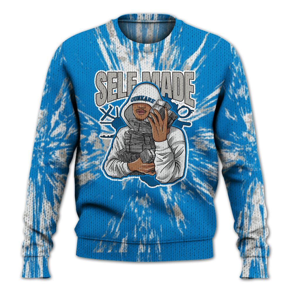 Knitted Sweater To Match Industrial Blue 4s - Selfmade Lux