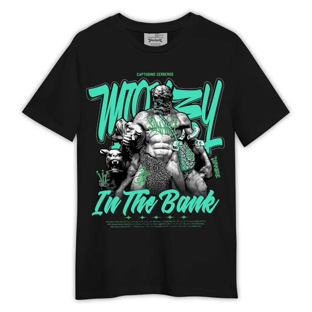 Shirt To Match Black Green Glow 3s - Graphic Money In The Bank Shirt Green Glow 3s Outfit