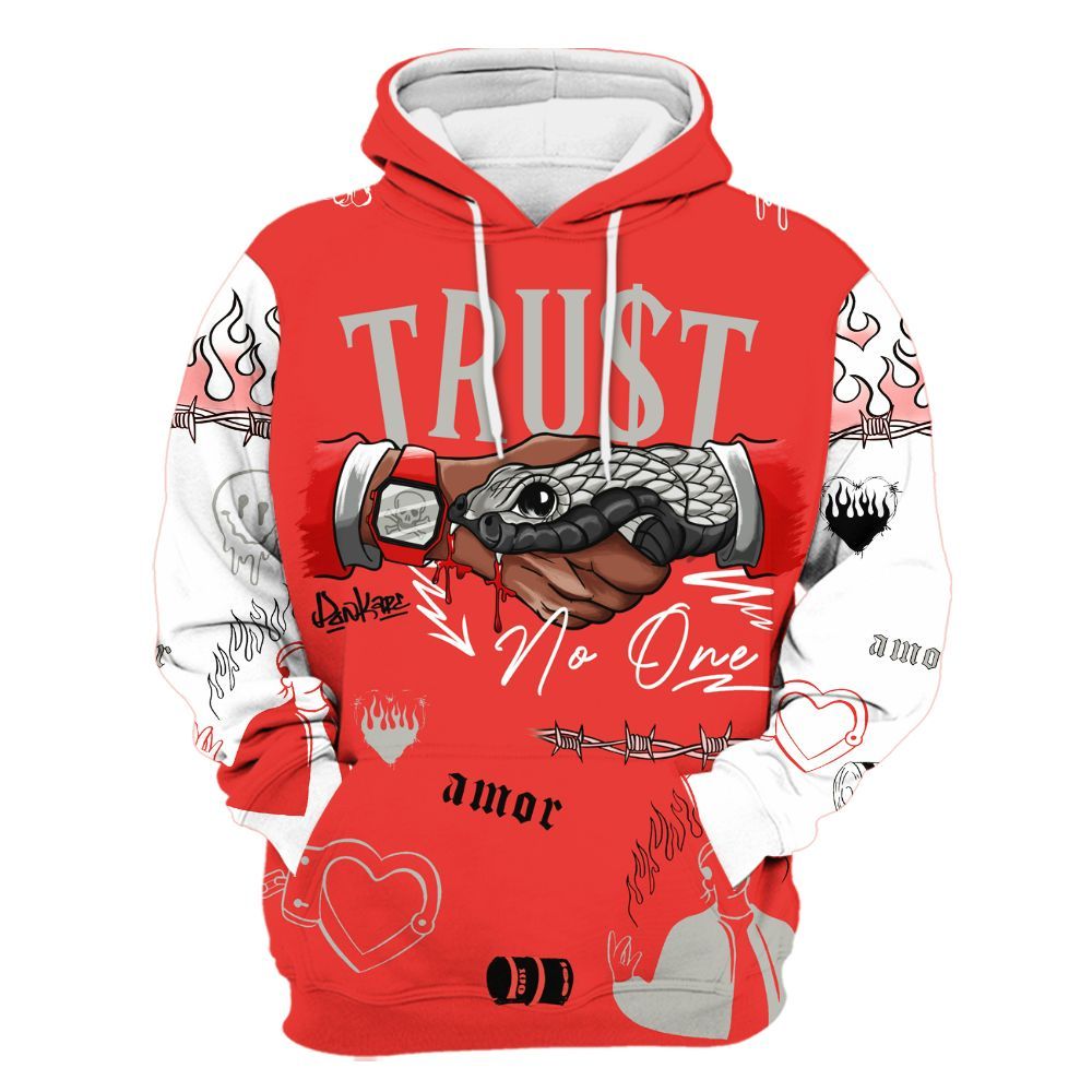 Hoodie To Match Vomero 5 Bright Crimson - Snake Trust No One All Over Print