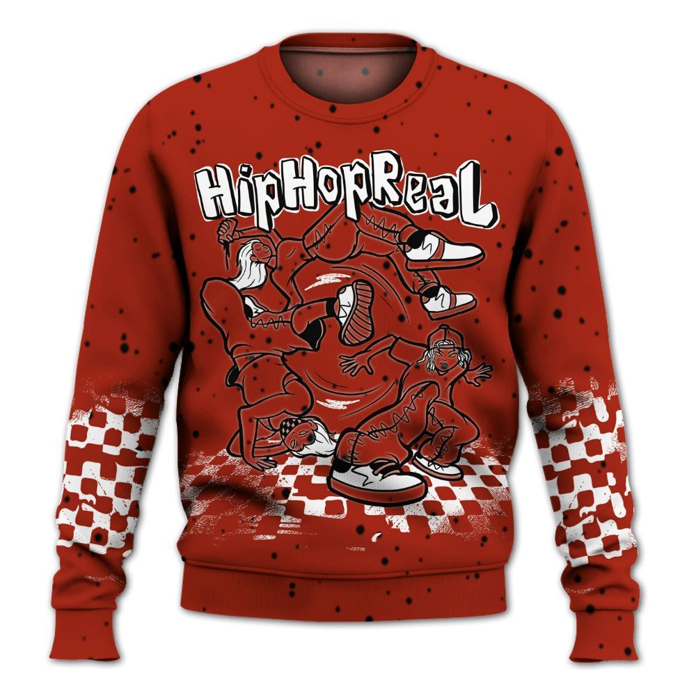 Sweatshirt To Match Red Cement 4s - Feel Life Street Style All Over Print