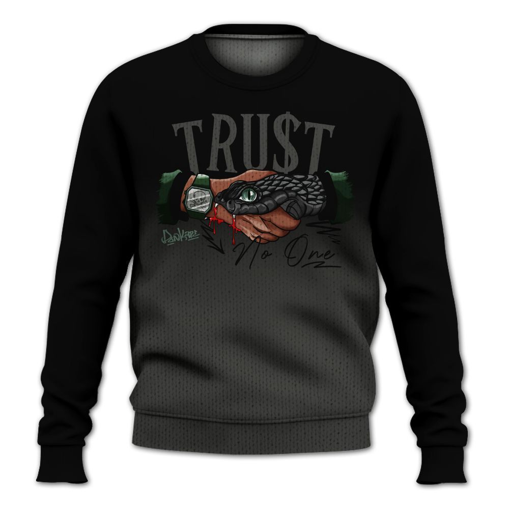 Knitted Sweater To Match Dunk Low Skateboards Black - Snake Trust No One Drip