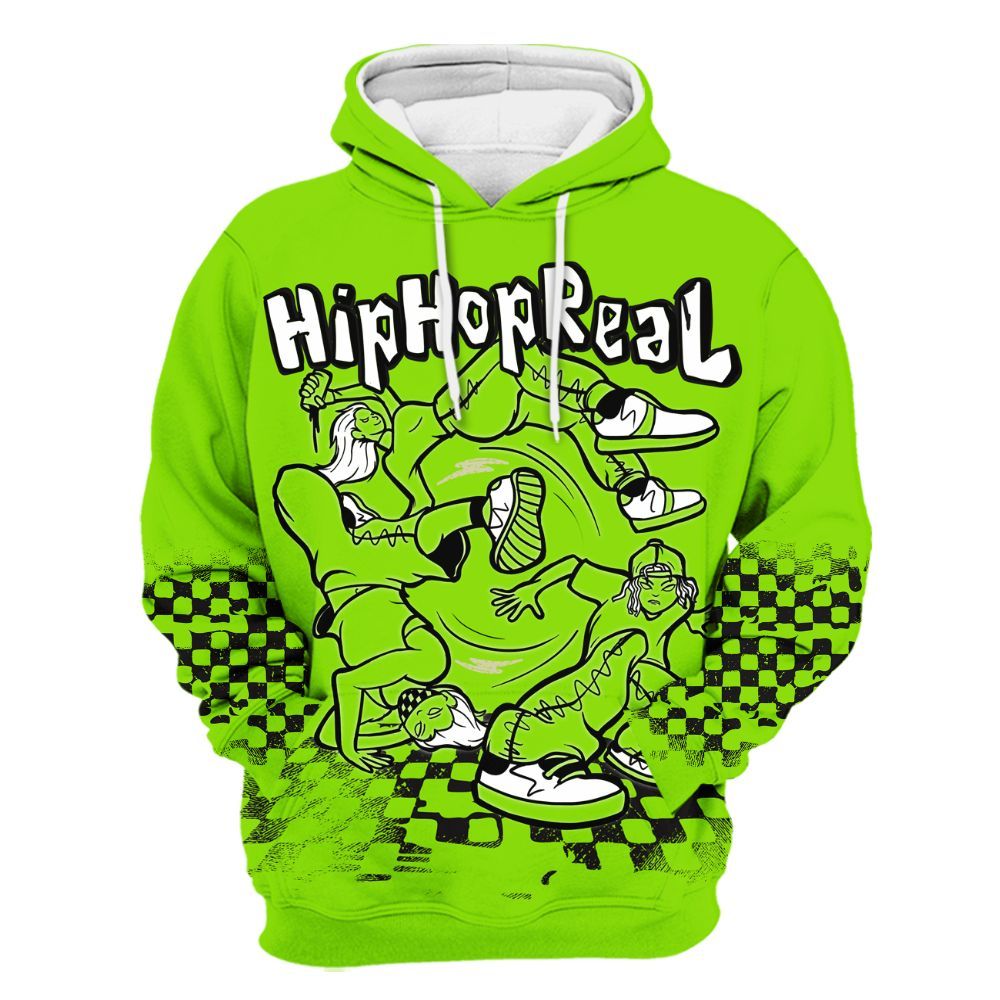 Hoodie To Match Electric Green 6s - Feel Life Street Style All Over Print