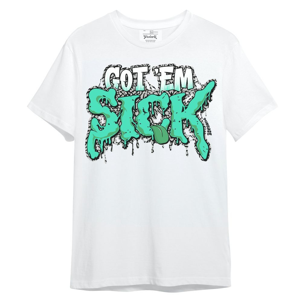 Shirt To Match Black Green Glow 3s - Got EM Sick Green Glow 3s Unisex Shirt