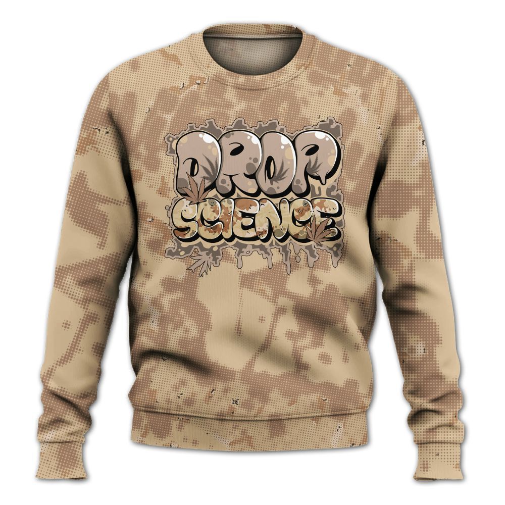 Sweatshirt To Match Desert Camo 3s - Drop Science Street All Over Print