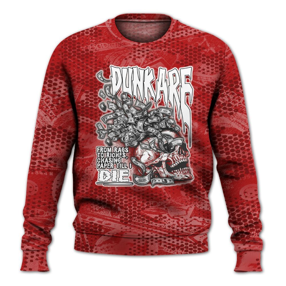 Sweatshirt To Match Red Taxi 12s - From Rags To Riches All Over Print