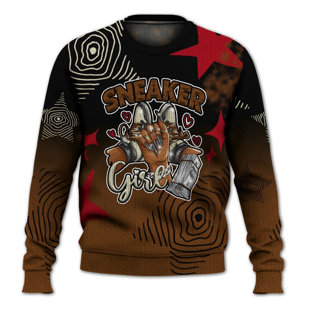 Knitted Sweater To Match Archaeo Brown 5s - Sneakerz Girlz Unique Starz