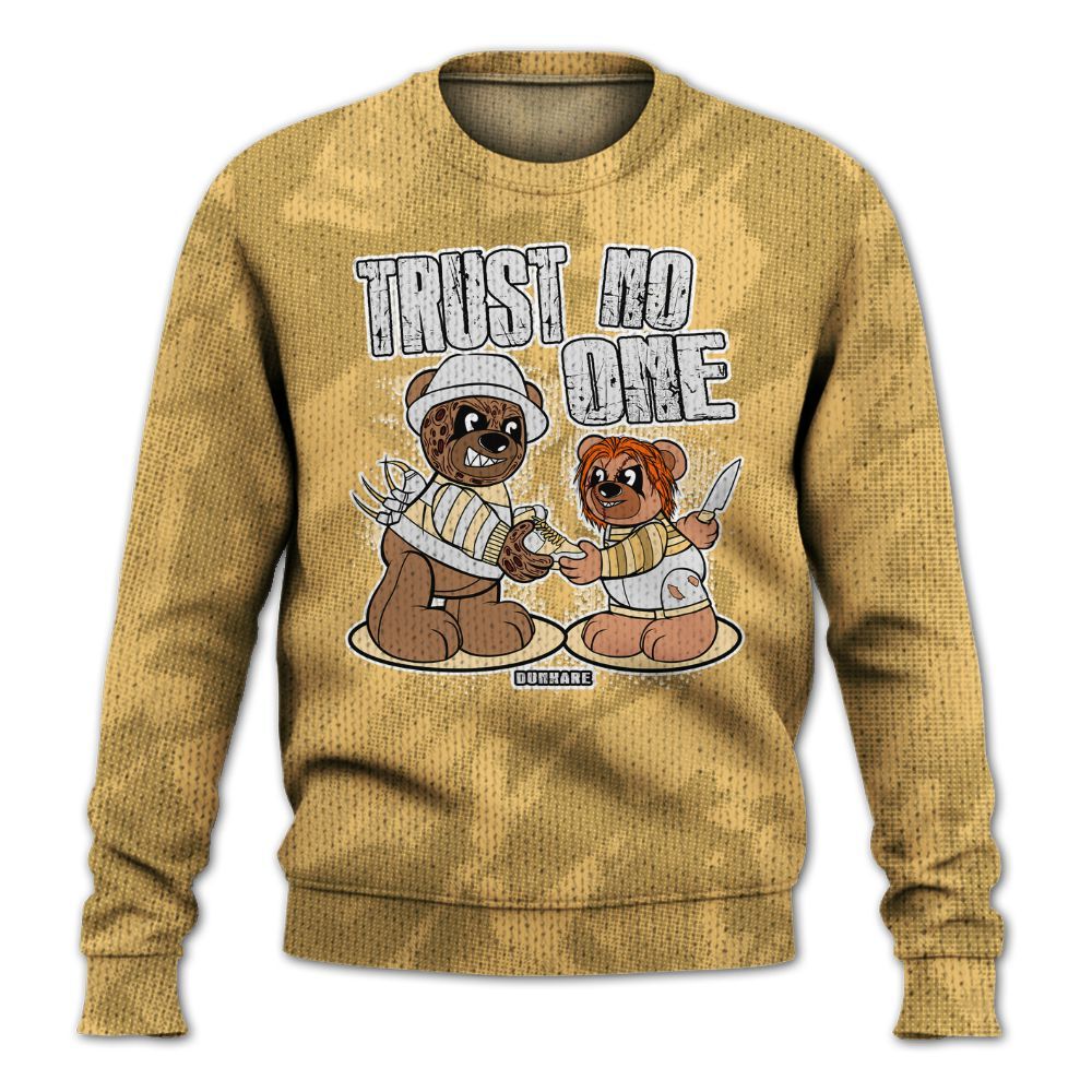 Knitted Sweater To Match Craft Paris 6s - Trust No One Bear Abstract Halftone