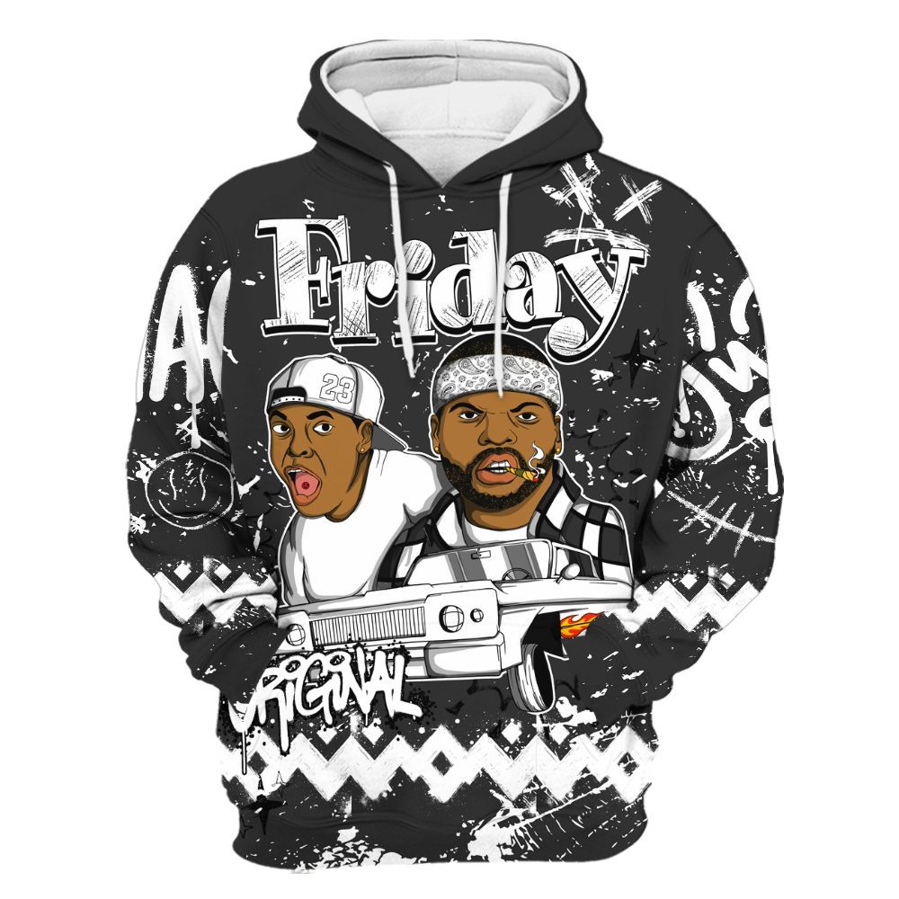 Hoodie To Match White Thunder 4s - Friday Sneaker Crayon All Over Print