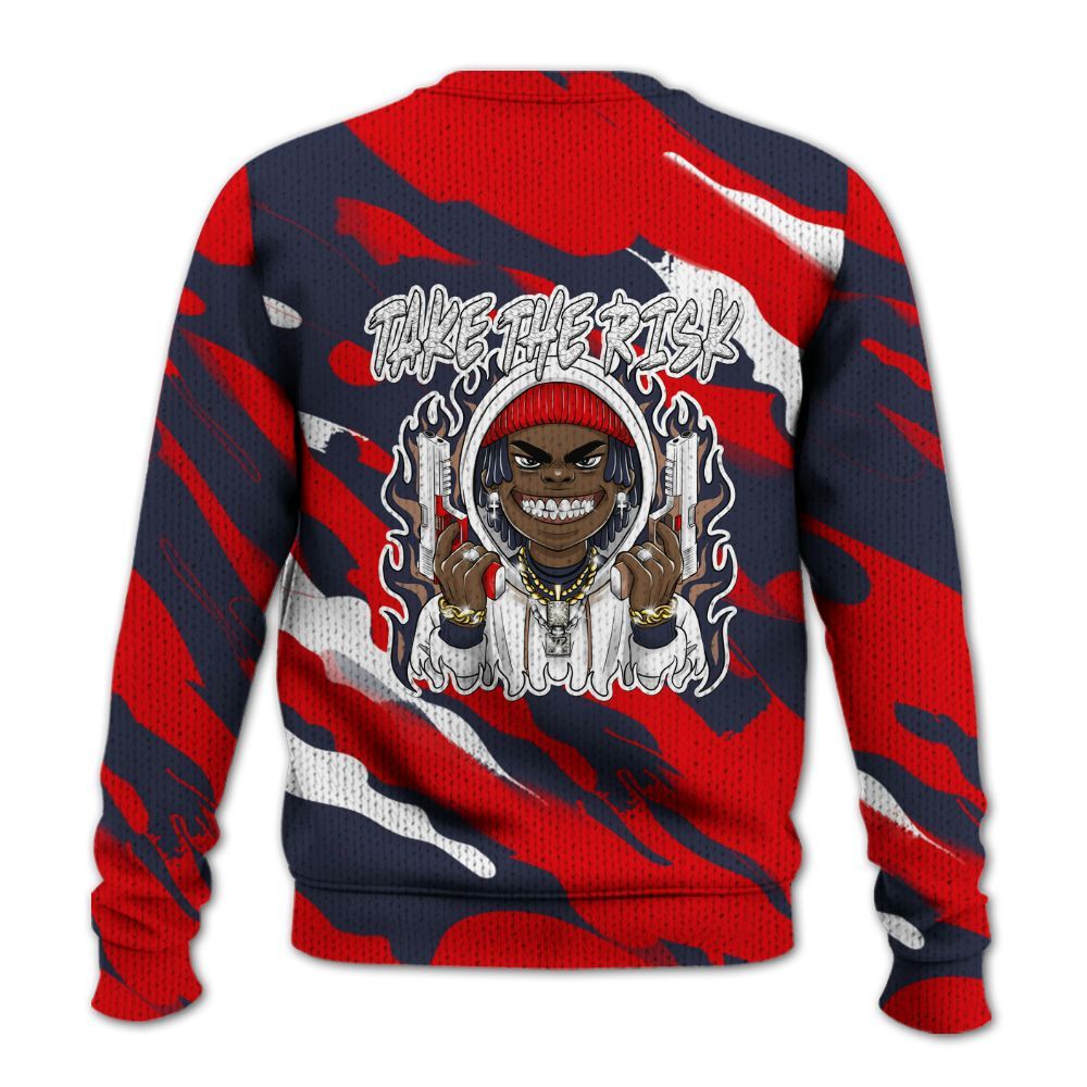 Knitted Sweater To Match Low OG Howard Bison 1s - Take The Risk Colored