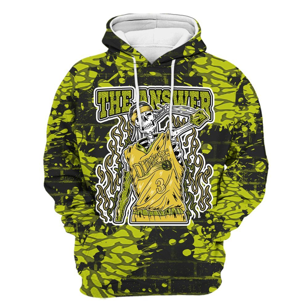 Hoodie To Match Dunk Low QS Halloween Skull - Allen Answer Skeleton Brick All Over Print
