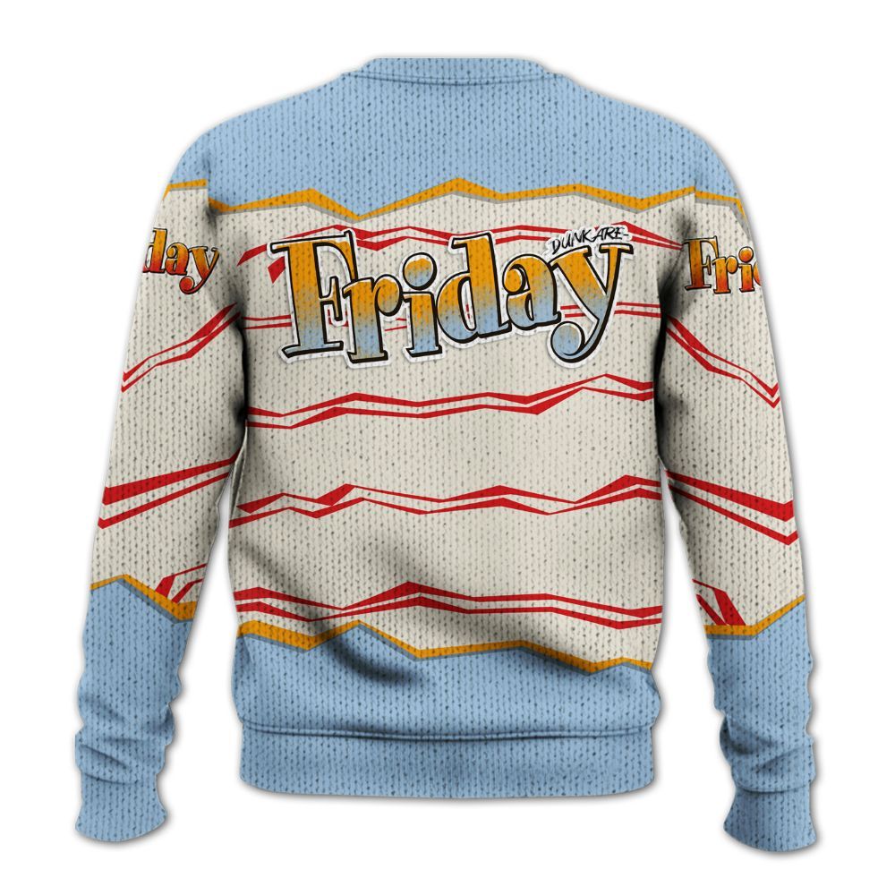 Sweater To Match Retro High OG Pale Ivory Psychic Blue 1s - Friday Movie 90s TV Graphic