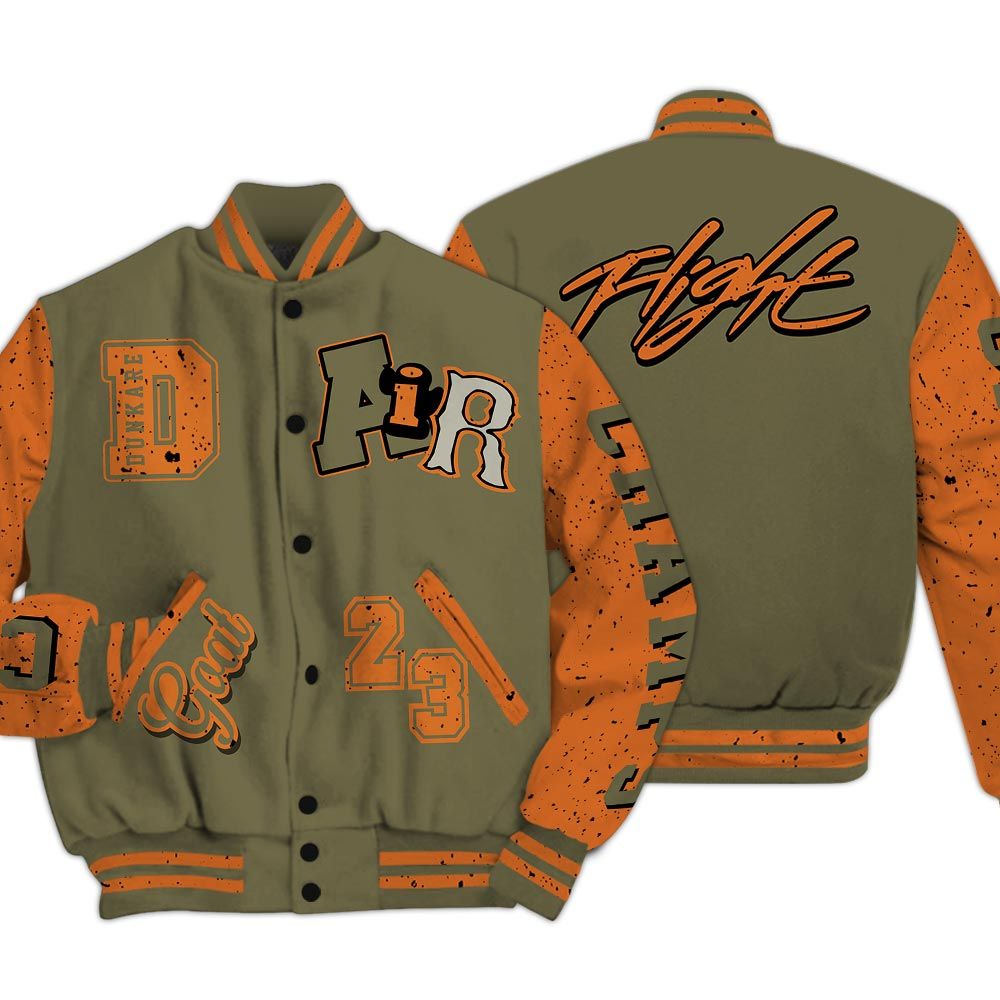 Varsity Jacket To Match Olive 5s Shirt - AIR Number 23 GOAT Baseball Varsity Jacket Unisex Outfit