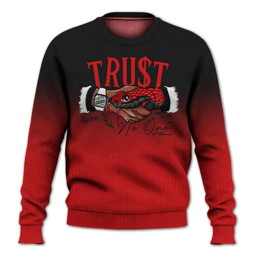 Knitted Sweater To Match Low Bred 11s - Snake Trust No One Drip